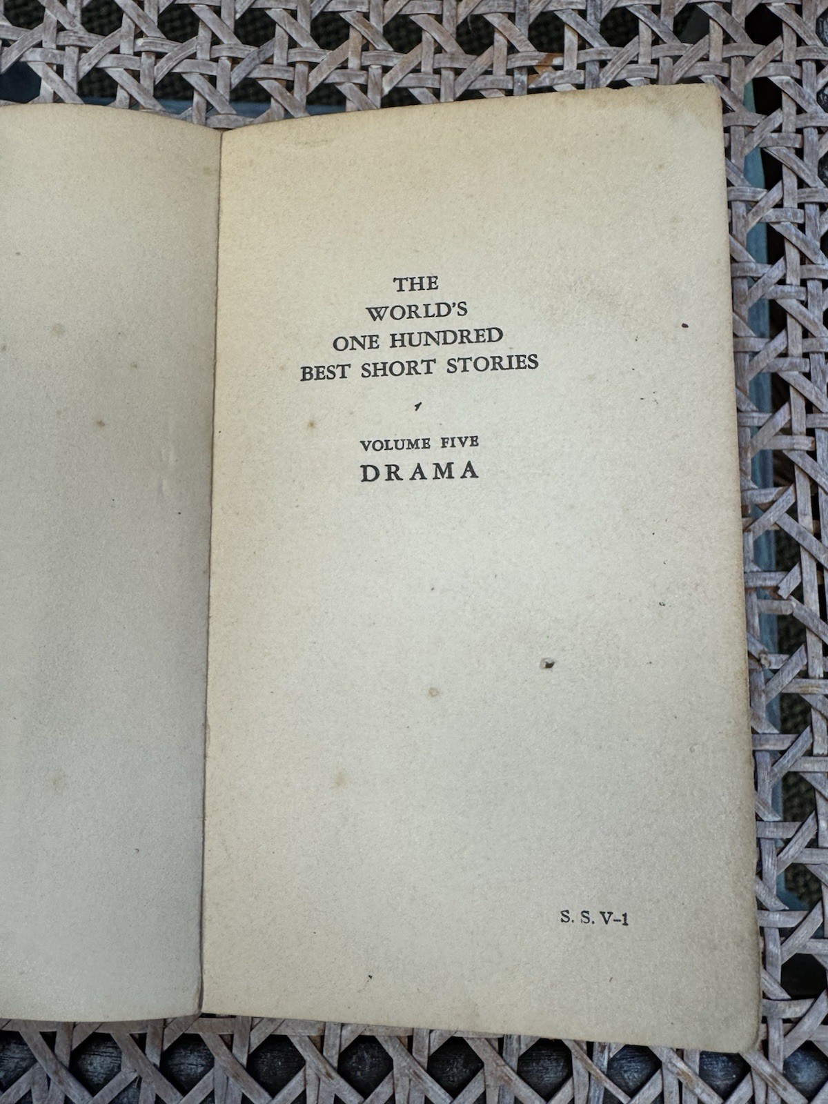 The World’s One Hundred Short Stories- Volume Five Drama (1927, Funk & Wagnalls)