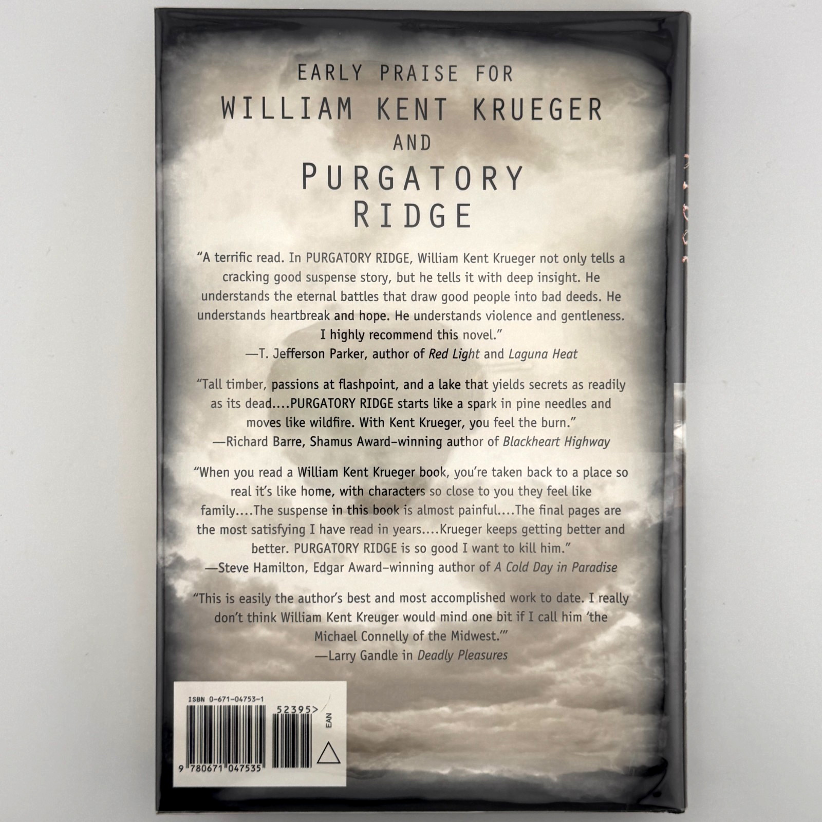 Purgatory Ridge SIGNED by William Kent Krueger (2001, Hardcover) 1st Ed / Print