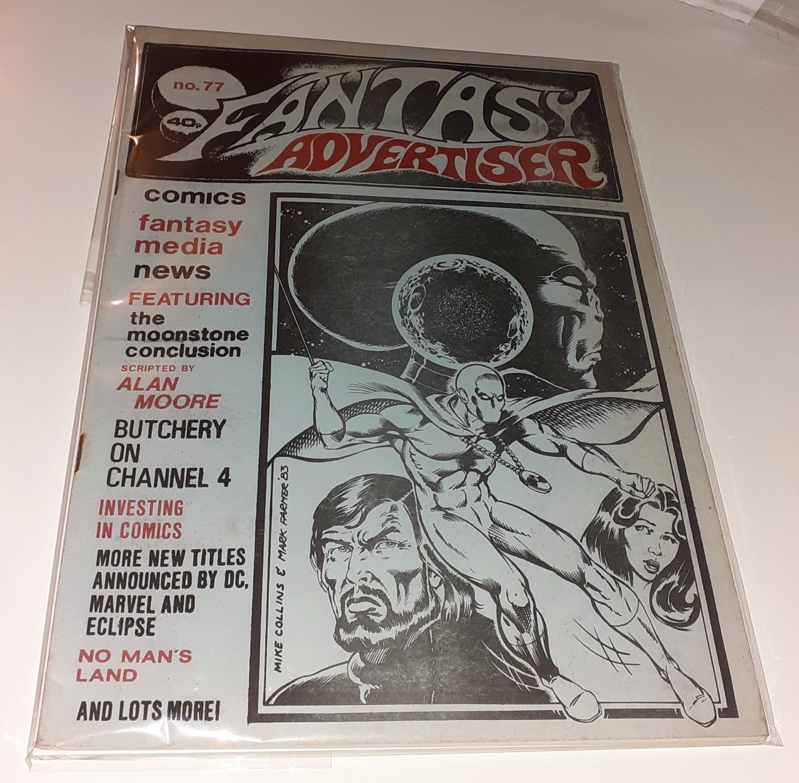 FANTASY ADVERTISER no.77 fanzine UK 1983 ALAN MOORE «MOONSTONE» Dave Stevens