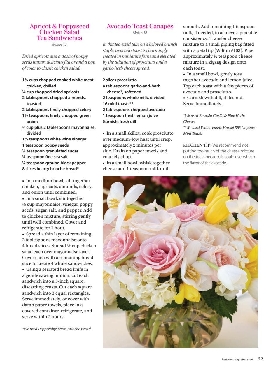 Tea Time Magazine March April 2026 Spring Entertaining Recipes Victoria BC Tea