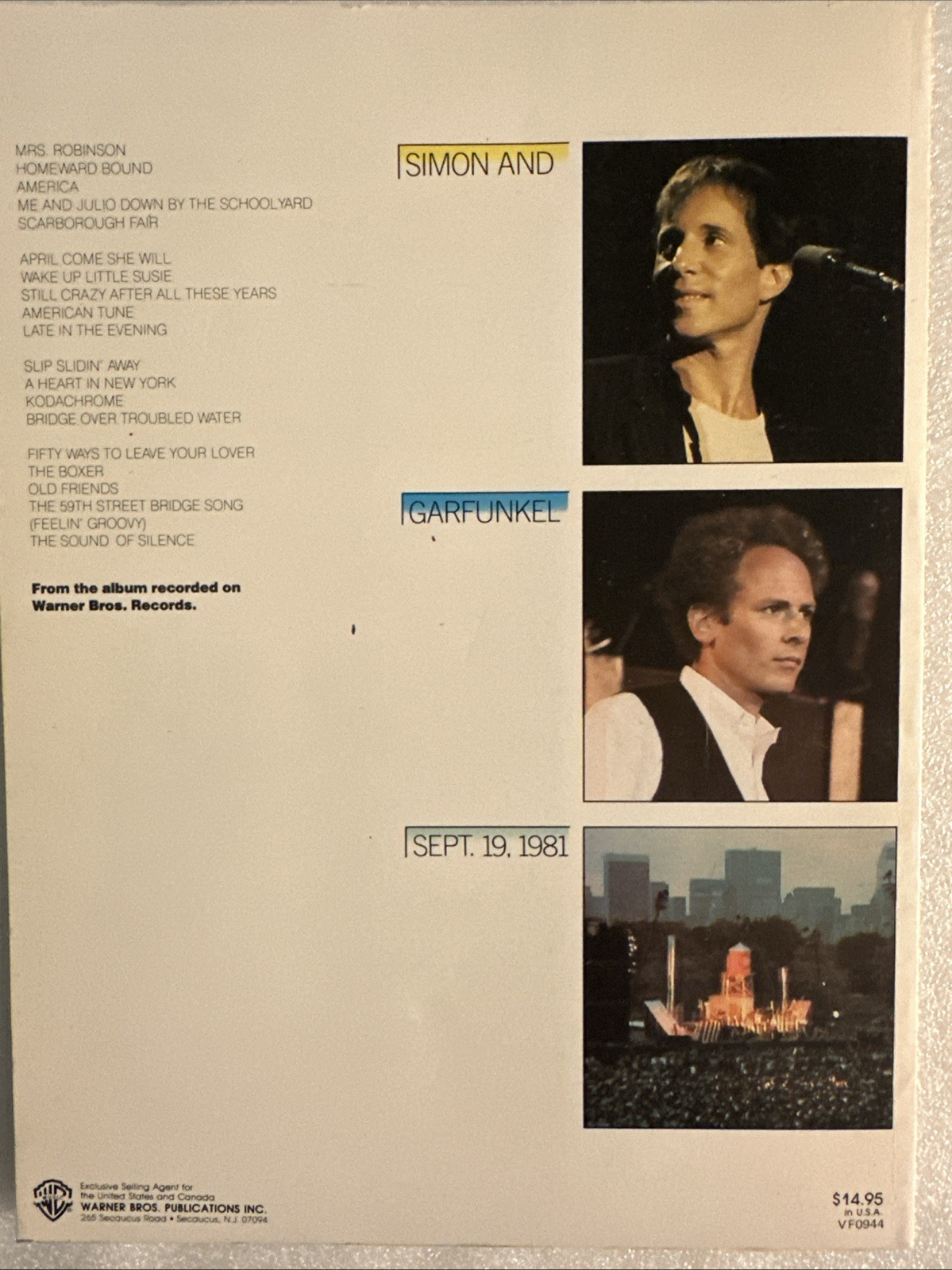 Simon and Garfunkel – Concert in Central Park by Simon and Garfunkel- Free Shpg