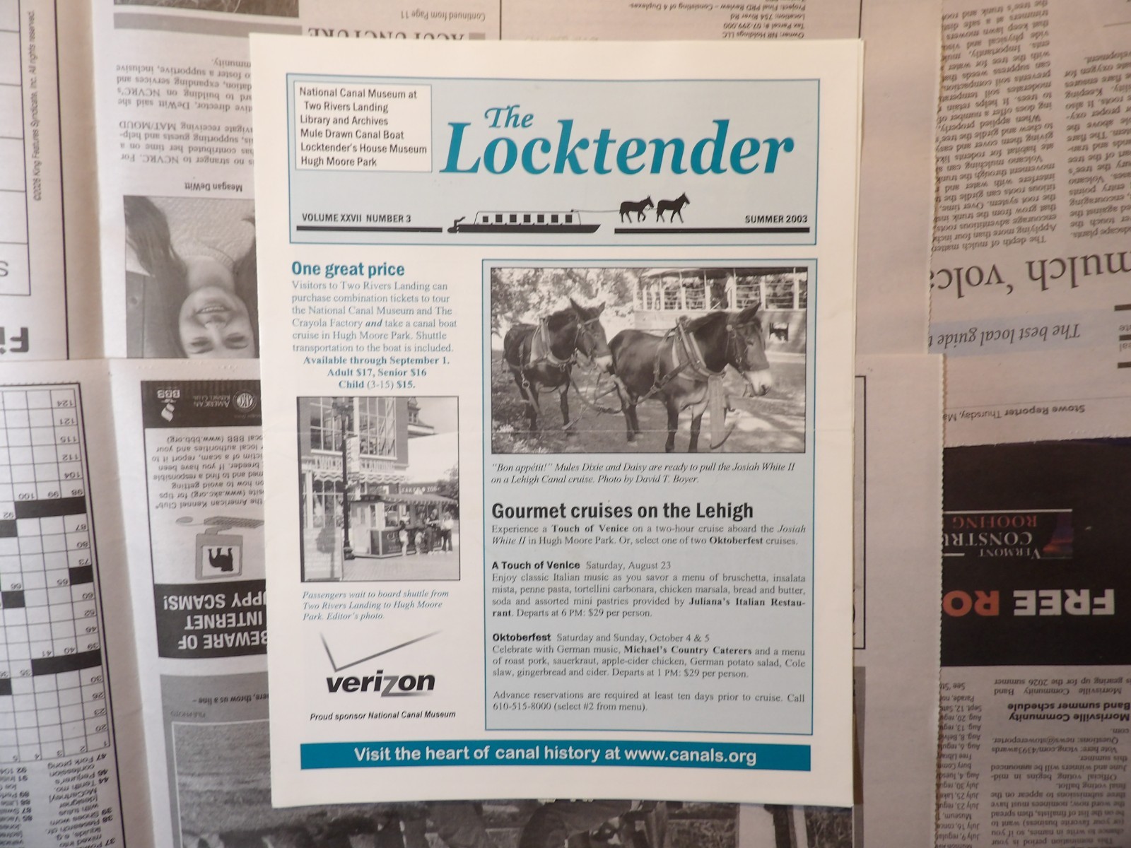 The Locktender – Vol 27 No 3 – Summer 2003 – Easton, PA