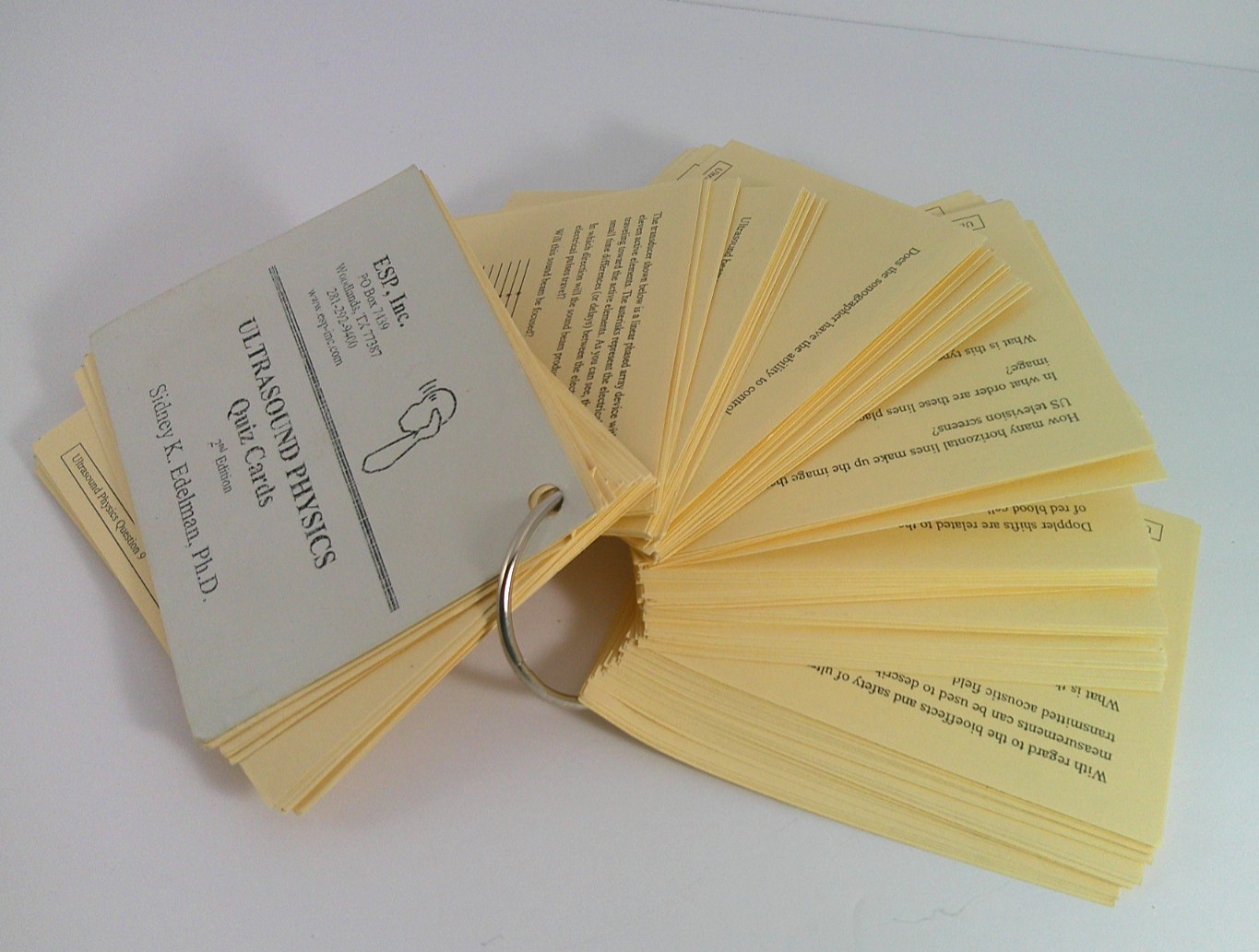 ESP Ultrasound Physics Quiz Cards 2nd Edition 2002 Sidney K Edelman Ph.D.