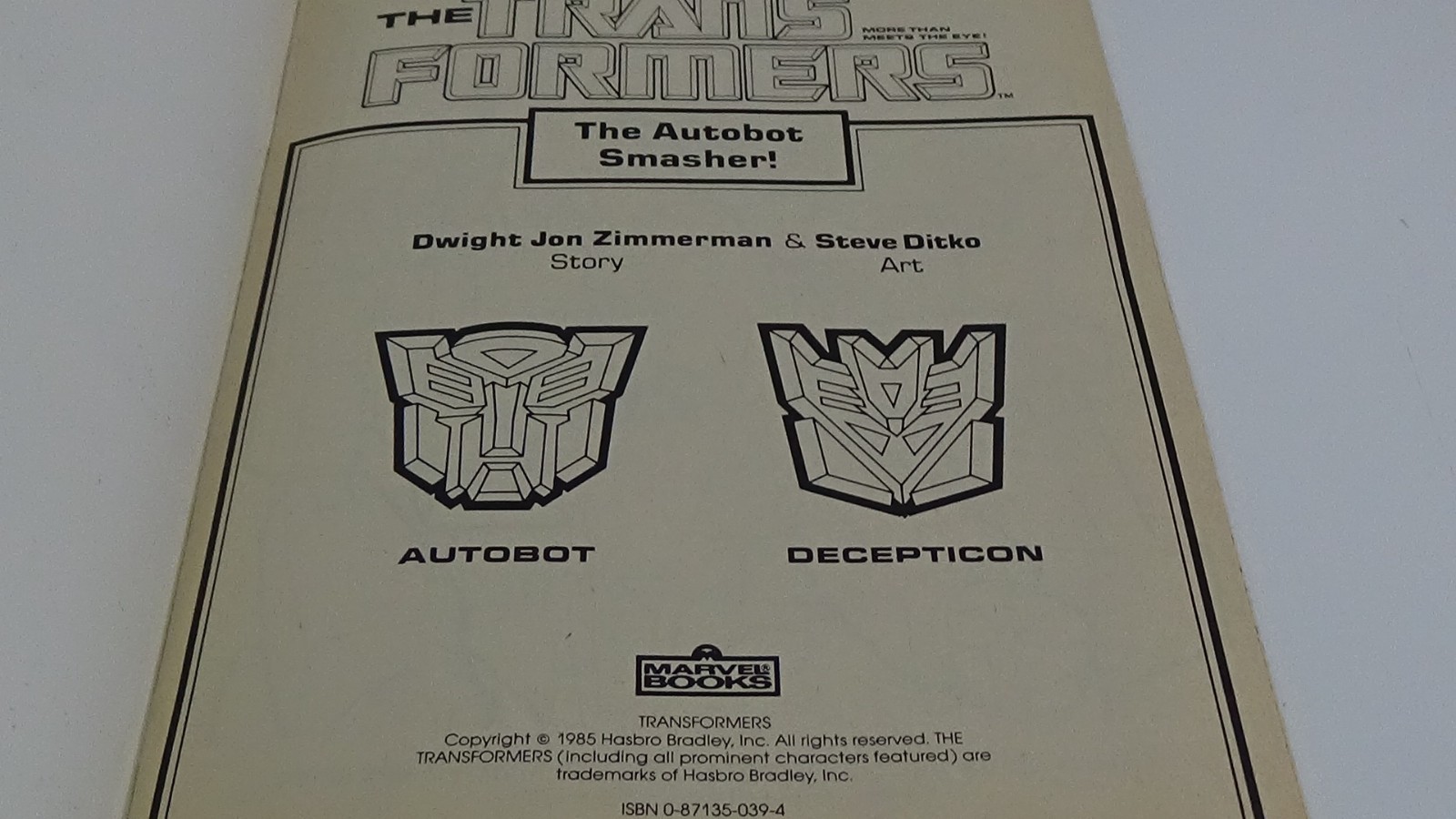 -NEW- 1985 Transformers Coloring Book The Autobot Smasher!