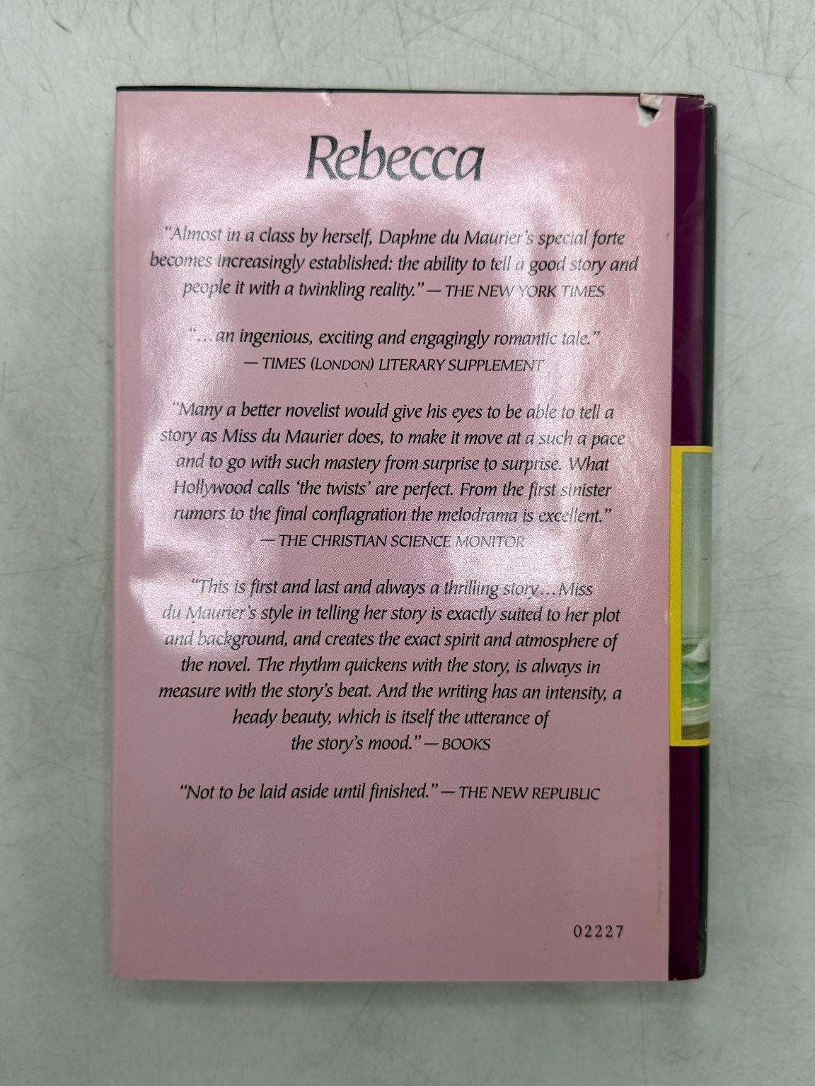 Rebecca Daphne du Maurier 1938 Gothic Novel Doubleday Reprint