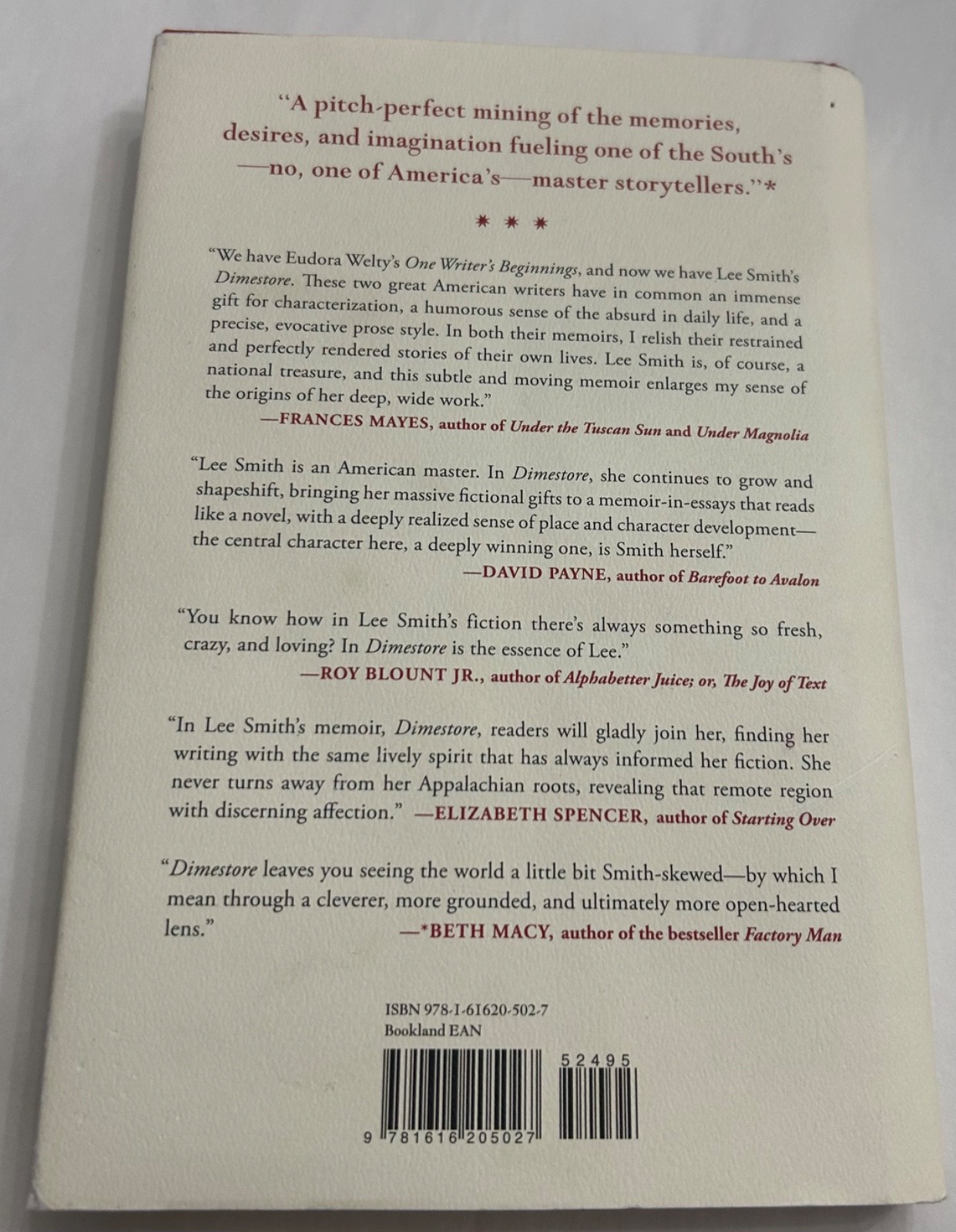 Signed Lee Smith DIMESTORE, WRITER’S LIFE Gift Quality HC/HB 1st Print Southern