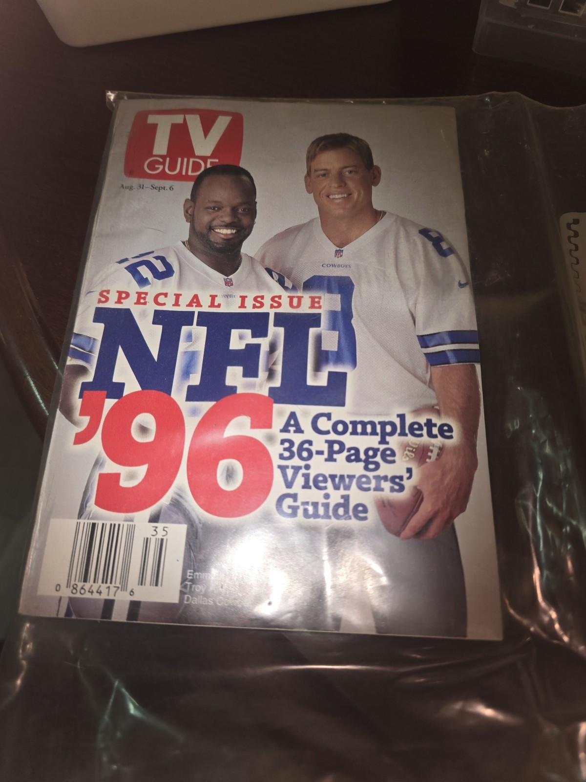 Vintage TV GUIDE SPECIAL ISSUE NFL ’96 EMMITT SMITH TROY AIKMAN DALLAS COWBOYS