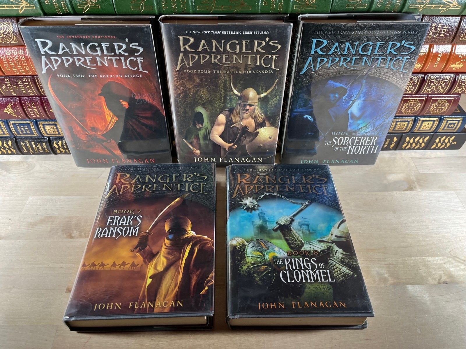 RANGERS APPRENTICE Series by John Flanagan, First Edition Hardcover Lot with DJs