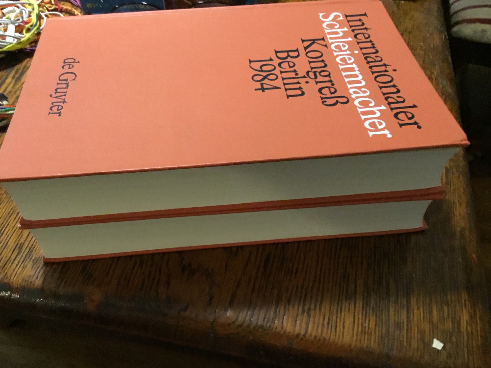Internationaler Schleiermacher-Kongreß Berlin 1984 Two Volumes: 1.1 and 1.2