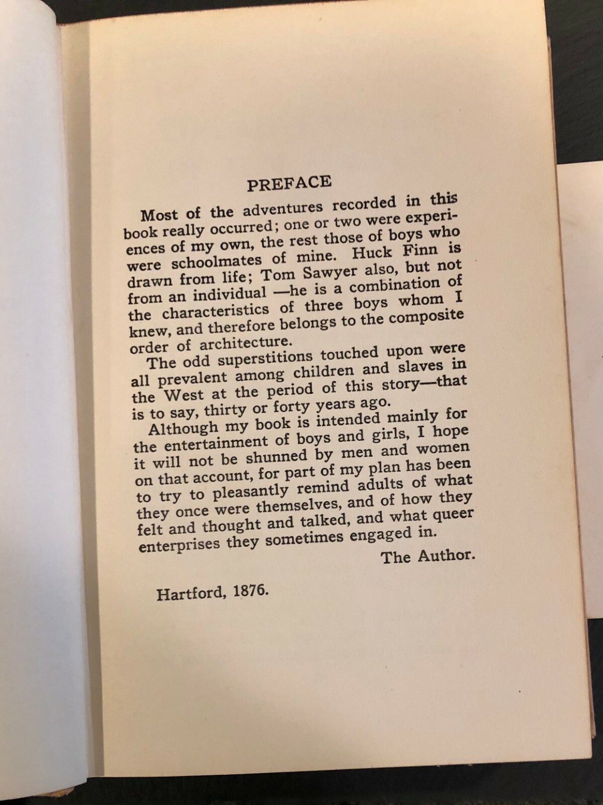 The Adventures of Tom Sawyer by Samuel L. Clemens, 317 Pages, Third Printing