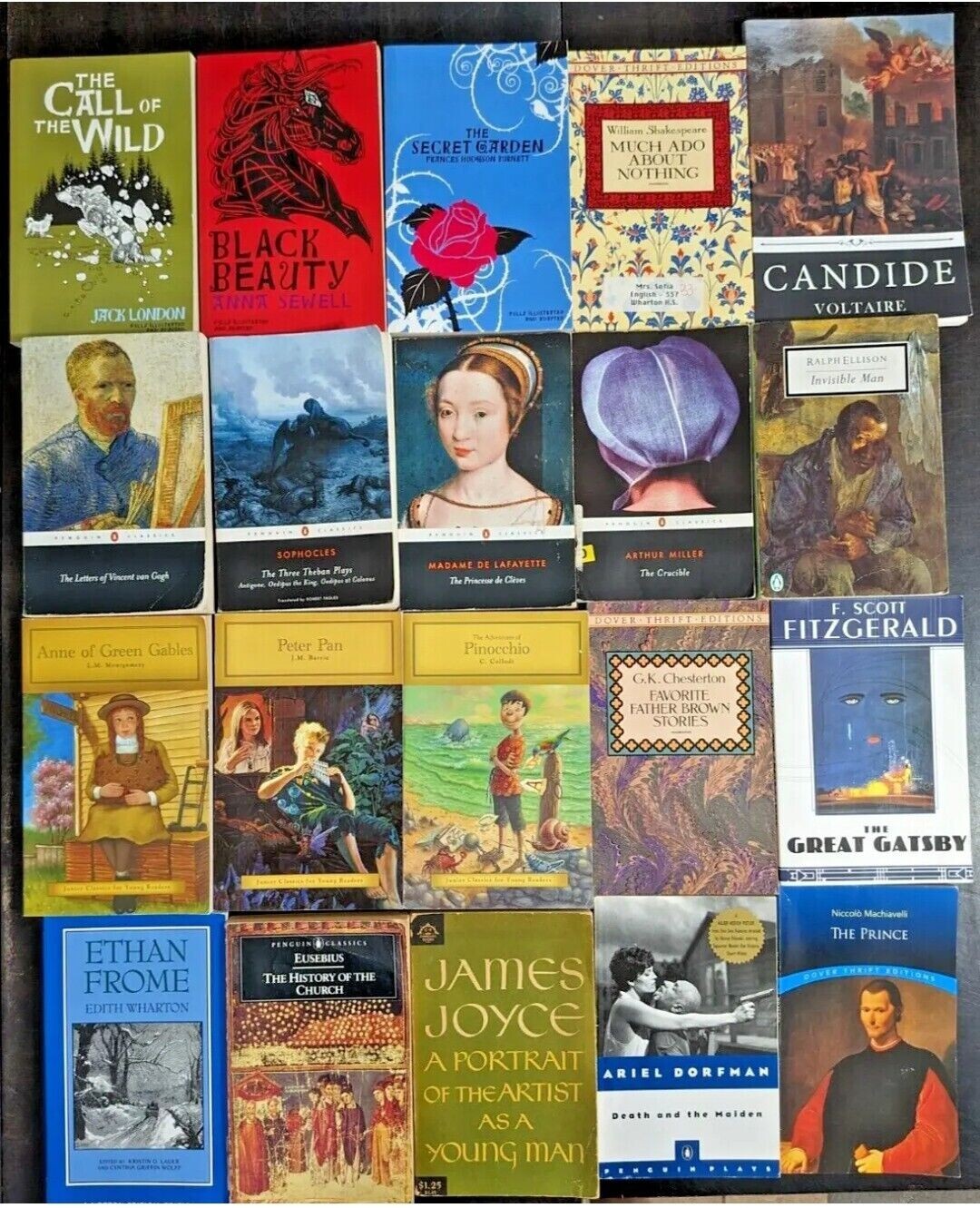 Lot of 30 Classic Books Steinbeck Hemingway Faulkner Mixed Paperback Literature