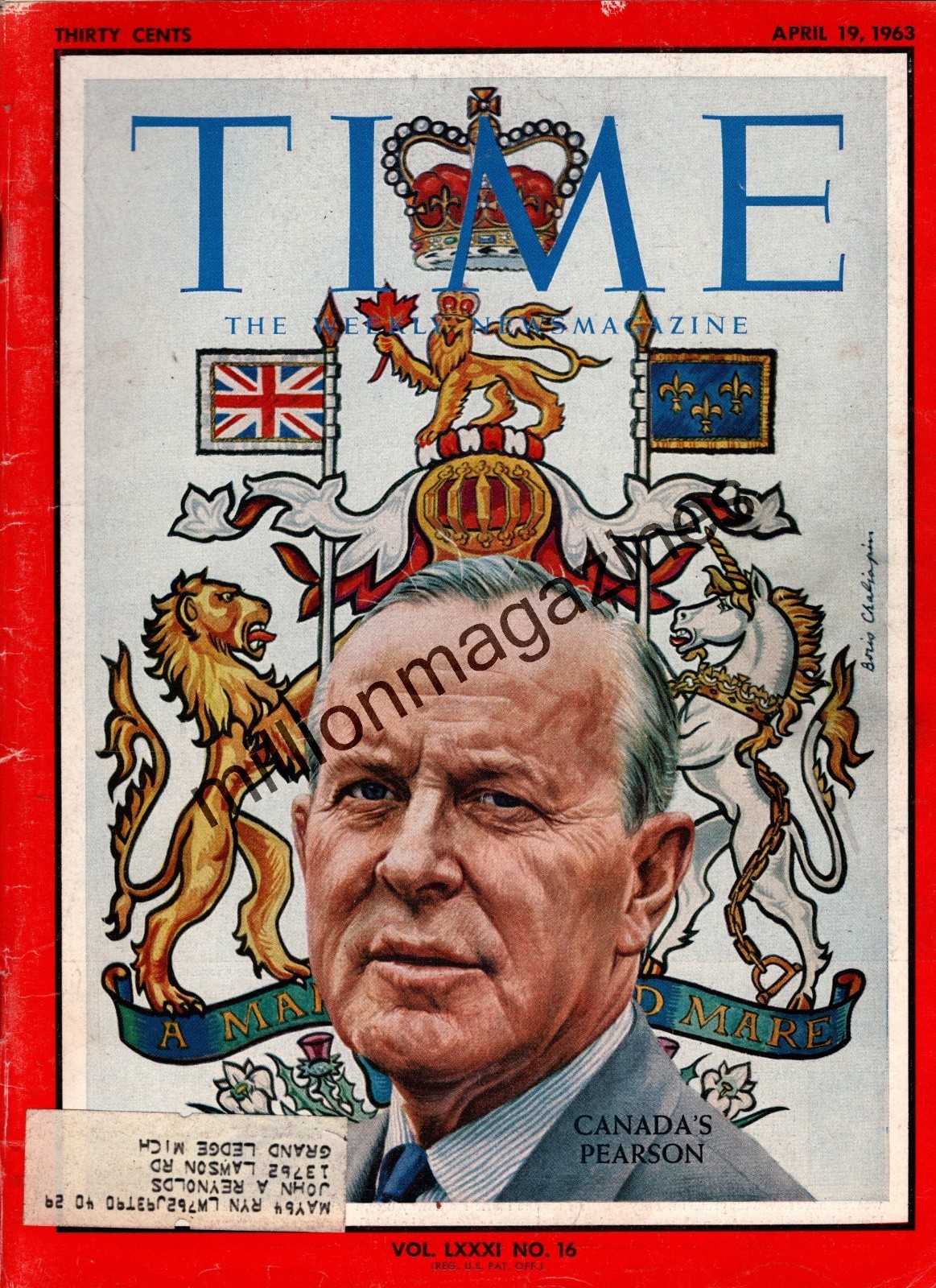 1963 Time April 19 – Pearson of Canada