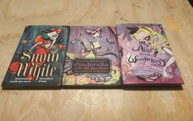 SNOW WHITE Cinderella Alice Wonderland Camille Rose Garcia LOT 3 BOOKS