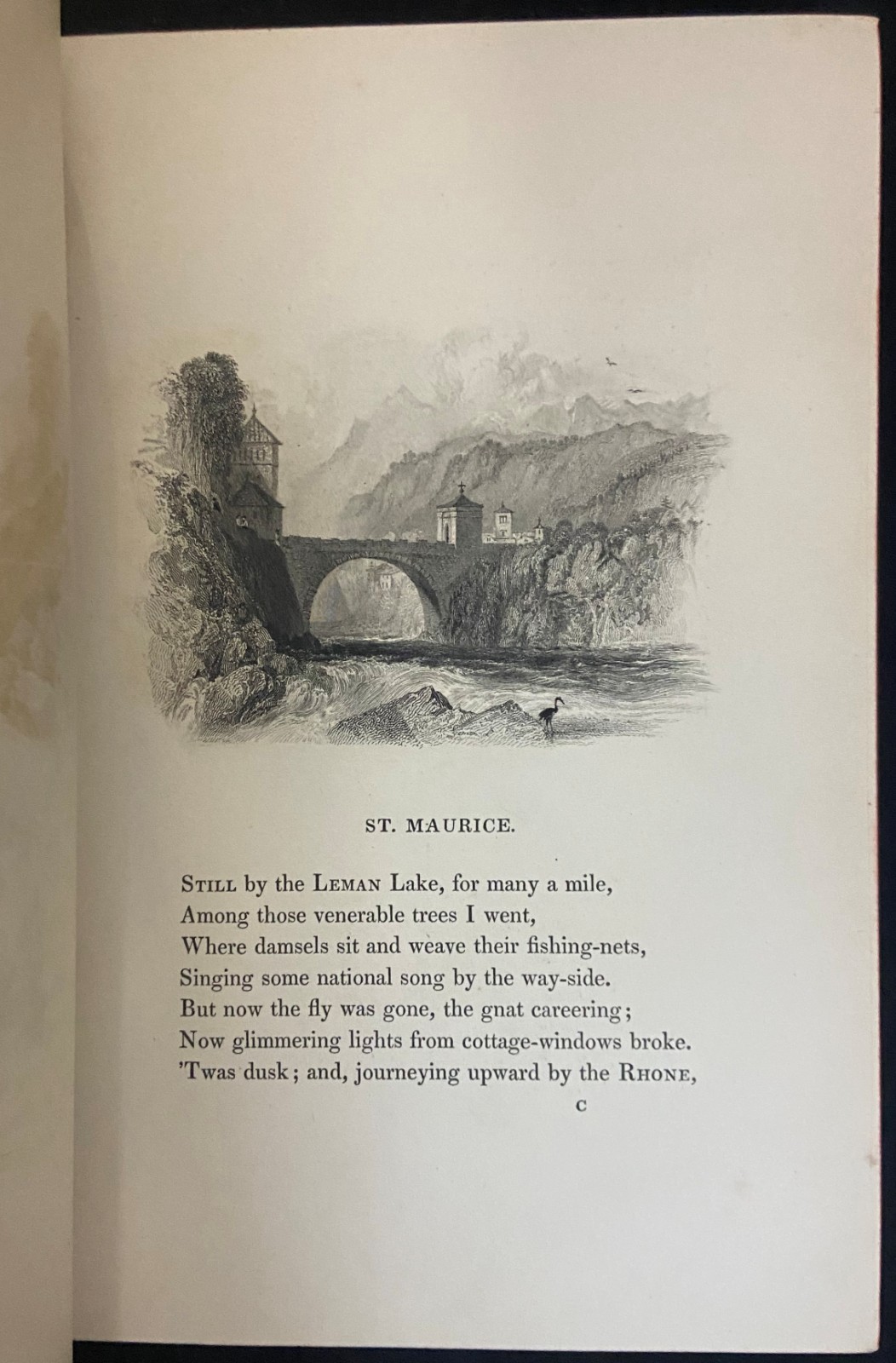 1830 ITALY: A POEM Antique Fine Leather Green Binding ROGERS Victorian Gift Book