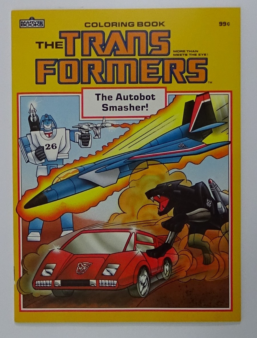 -NEW- 1985 Transformers Coloring Book The Autobot Smasher!