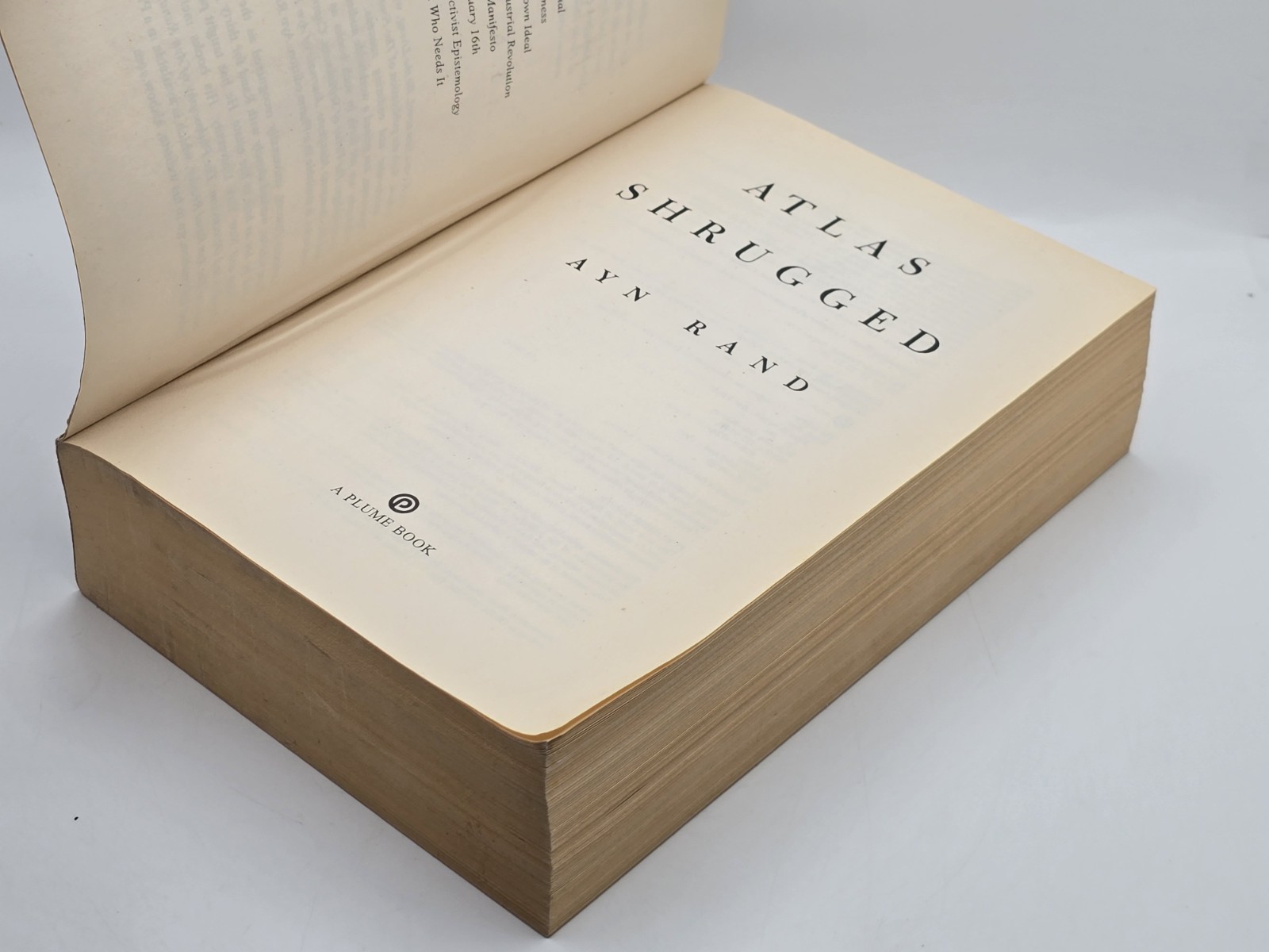 Ayn Rand Atlas Shrugged Plume Trade Paperback Gaetano Cover Uncreased 1999