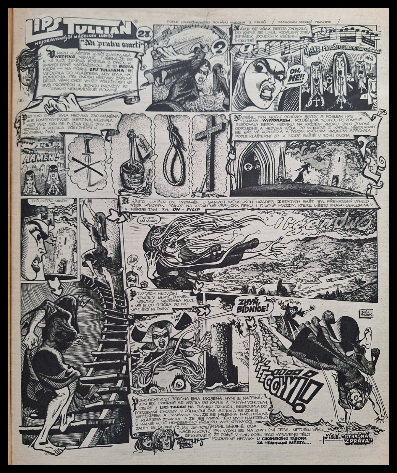 KAJA SAUDEK – COMIC LIPS TULLIAN No. 23, CZECH MAGAZINE MLADY SVET, No. 26/1972