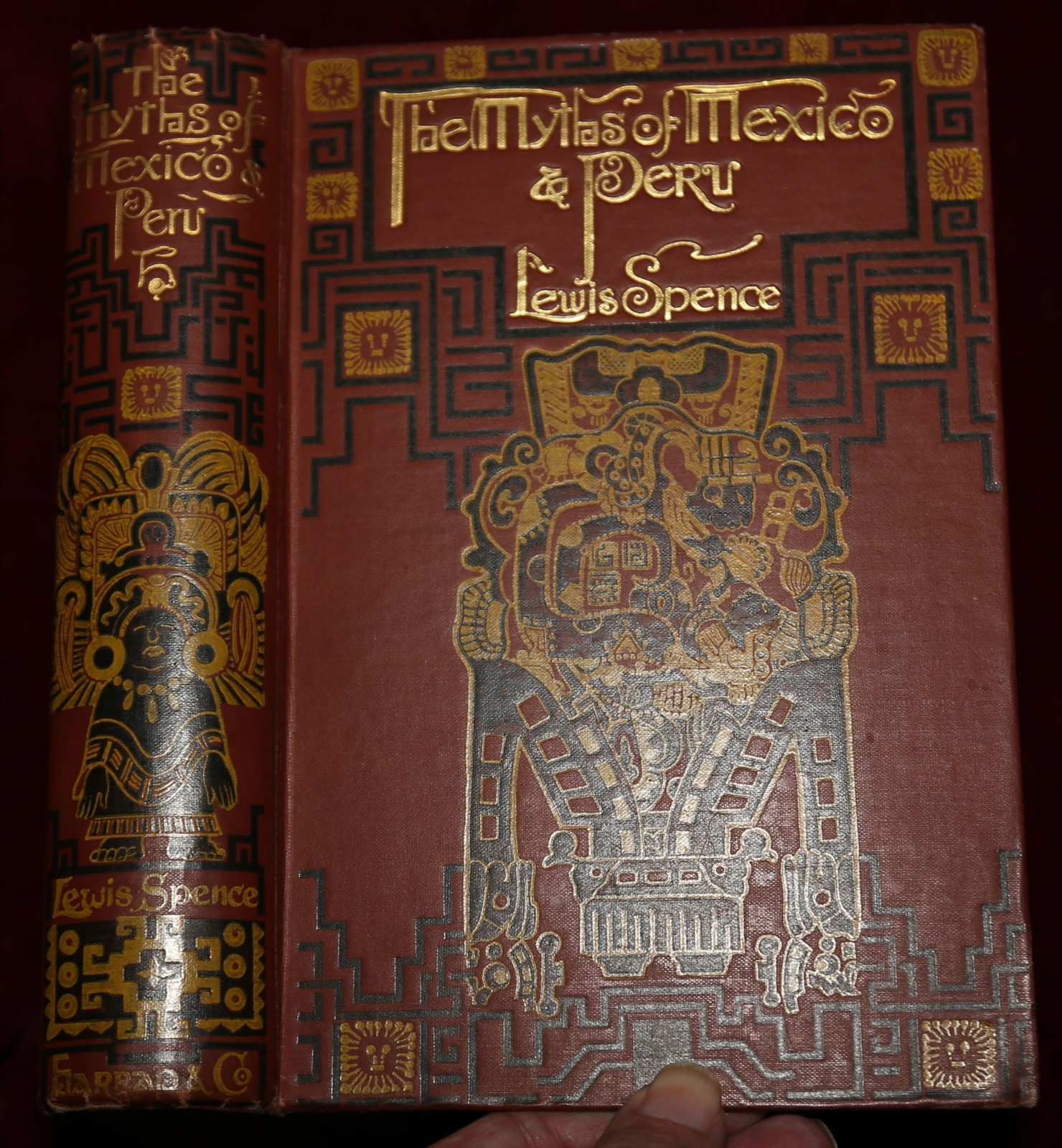 EXRARE Myths of Mexico Peru Lewis Spence MYTHOLOGY OCCULT MAYA AZTEC MORMON INT