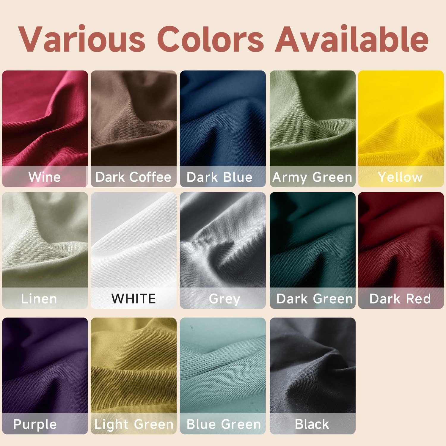 Canvas Fabric by the Yard, 59» Wide, 10Oz Premium Natural Cotton Duck Canvas Fa