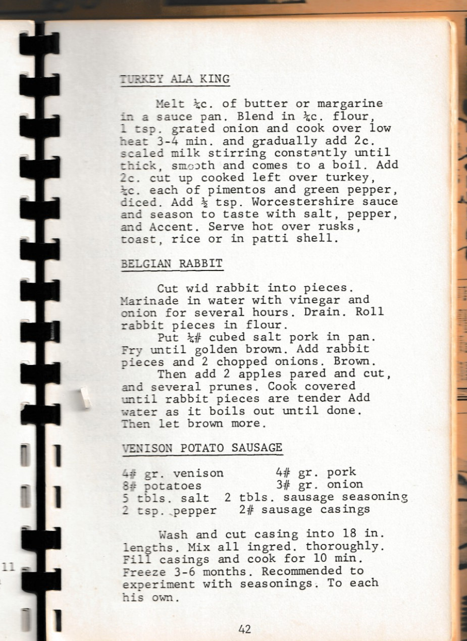 GLADSTONE SENIOR CITIZEN CENTER OUR FAVORITE RECIPES 1984 COOKBOOK 102 pages