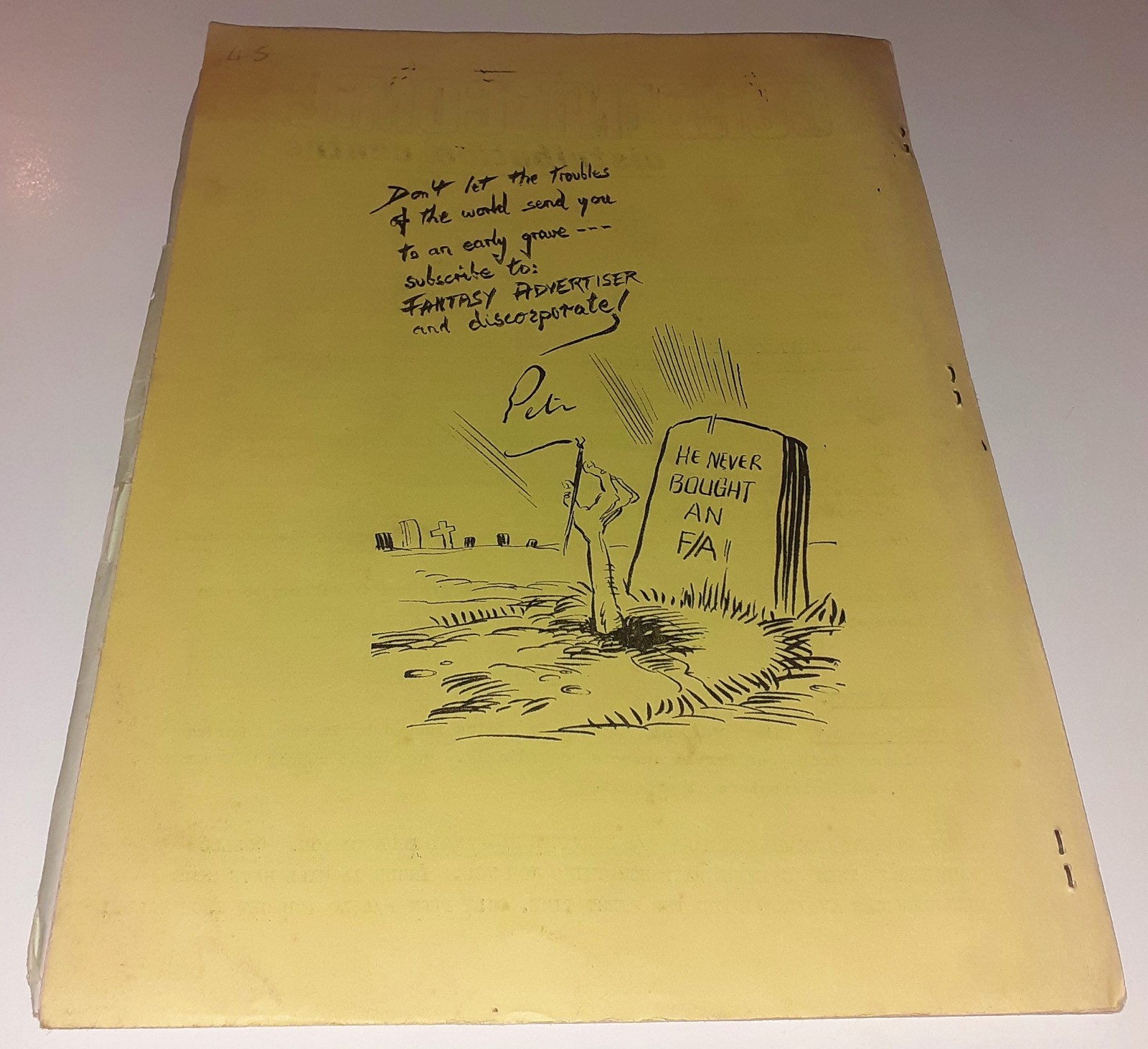 FANTASY ADVERTISER no.33 fanzine UK 1970 ALAN MOORE EC Comics Paul Neary Cyclops