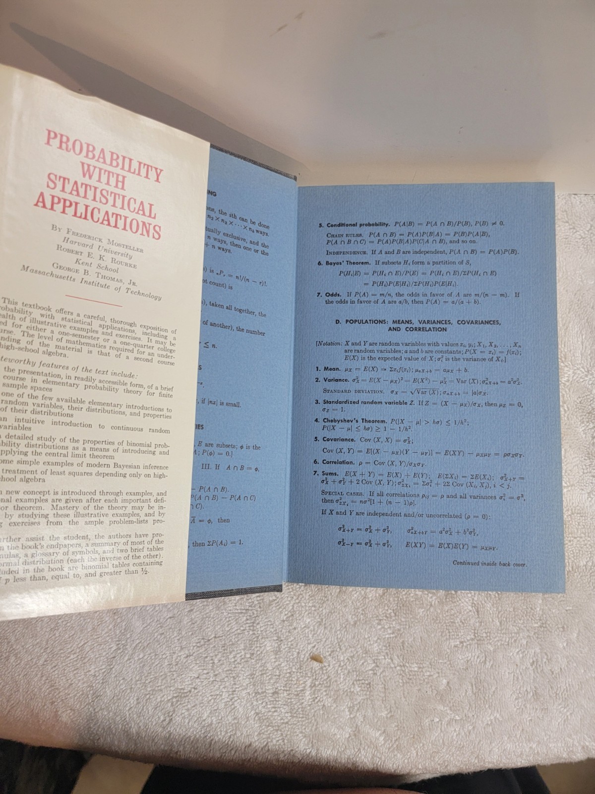 Statistics and Probability with Applications (January 1965. Vintage EXCELLENT!!
