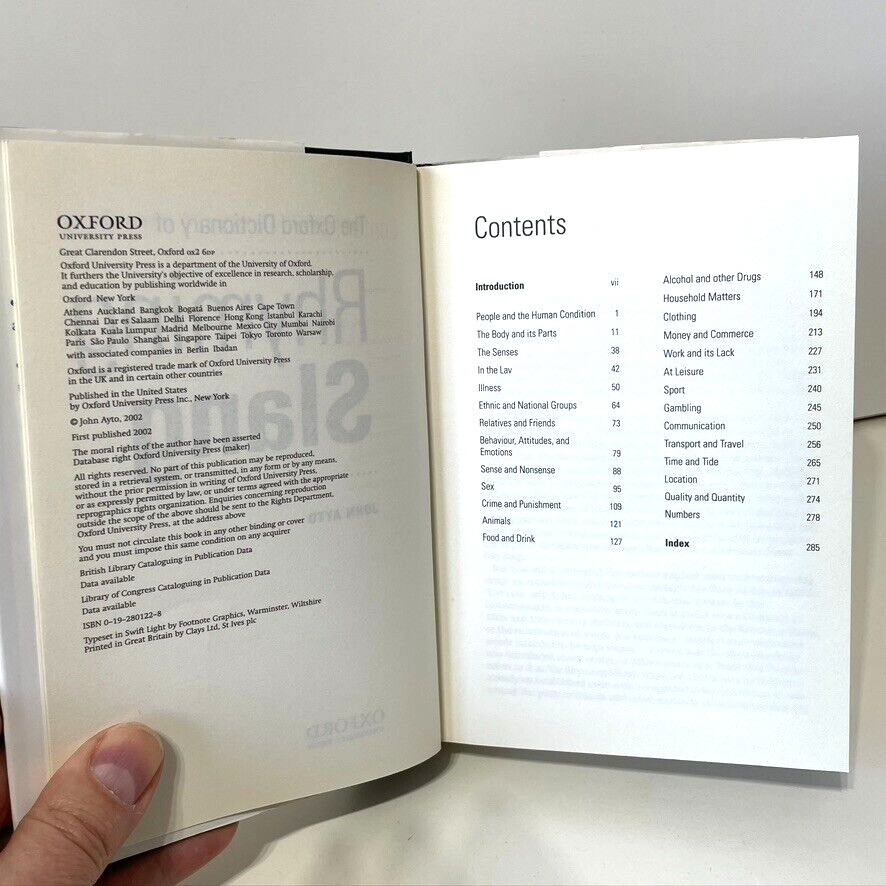 The Oxford Dictionary Of Rhyming Slang by John Ayto Over 3000 Words and Phrases
