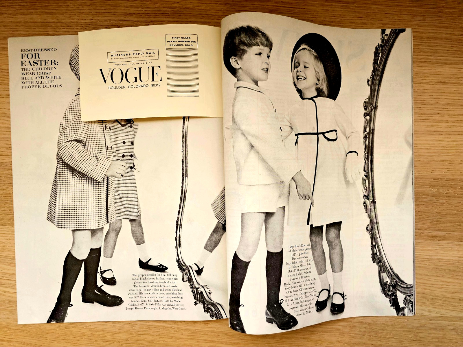 VOGUE CHILDREN Spring/Summer 1965 Fashion Magazine 13″ x 10″ 102 Pages Vintage