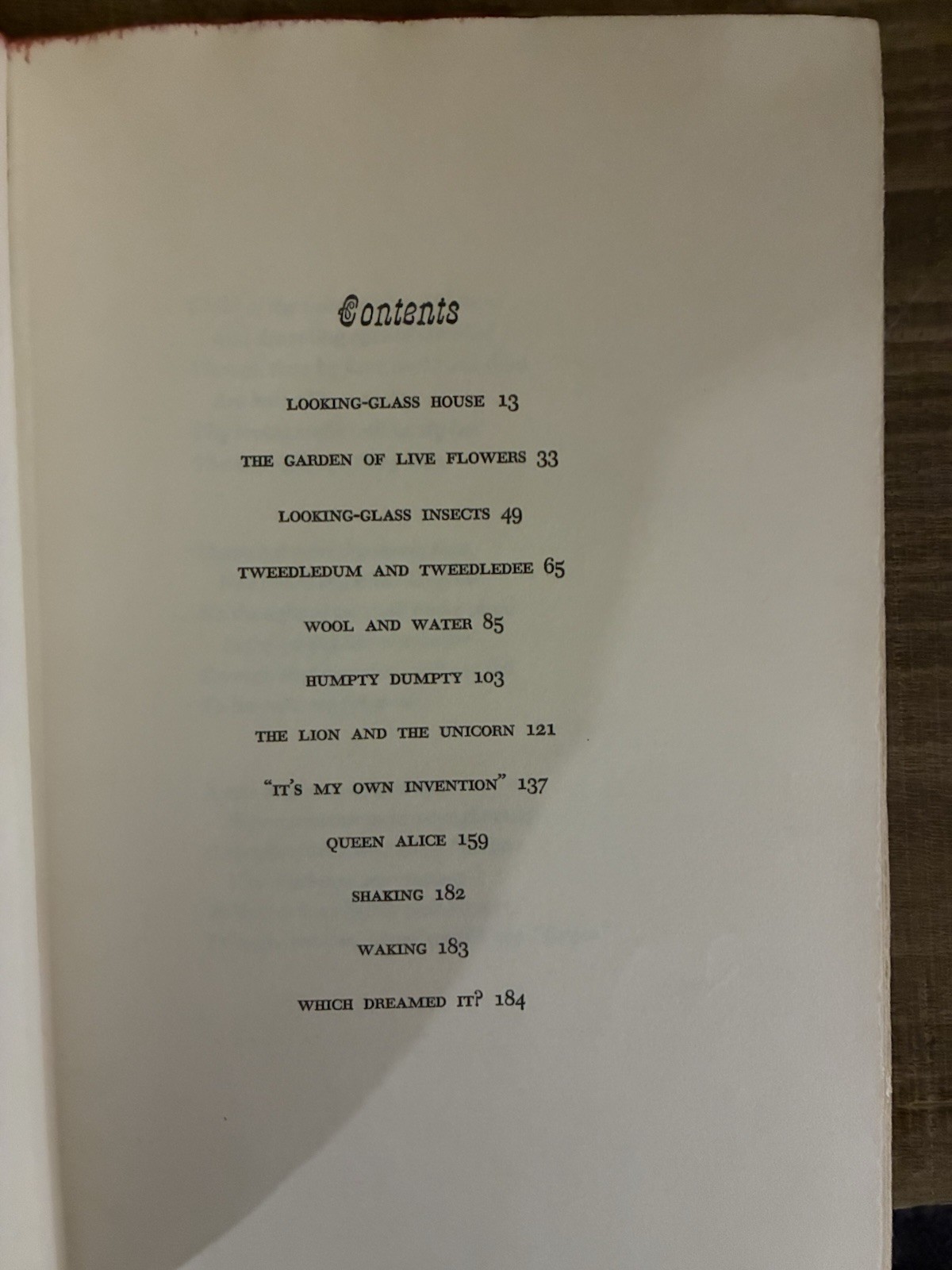 VTG 1956 Through The Looking Glass Junior Deluxe Edition Water Damage