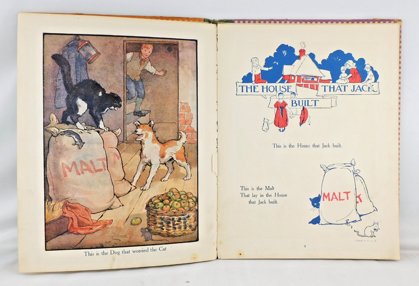 Tom Thumb 1920s Antique Children’s Book 3 Stories Margaret W Tarrant Illustrated