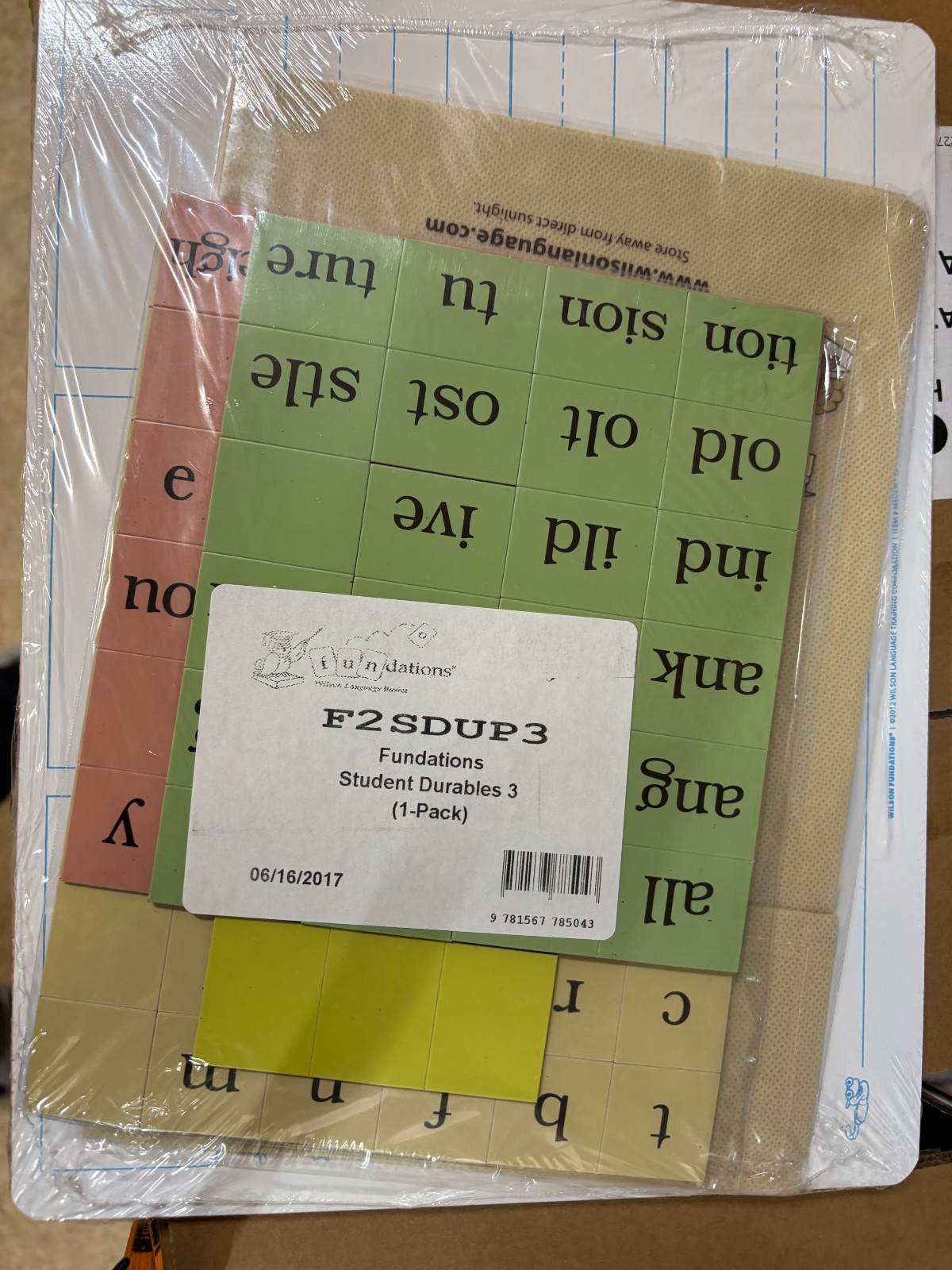 FUNDATIONS STUDENT DURABLES 3 (1-PACK) by Wilson Language Training [F2SDUP3]