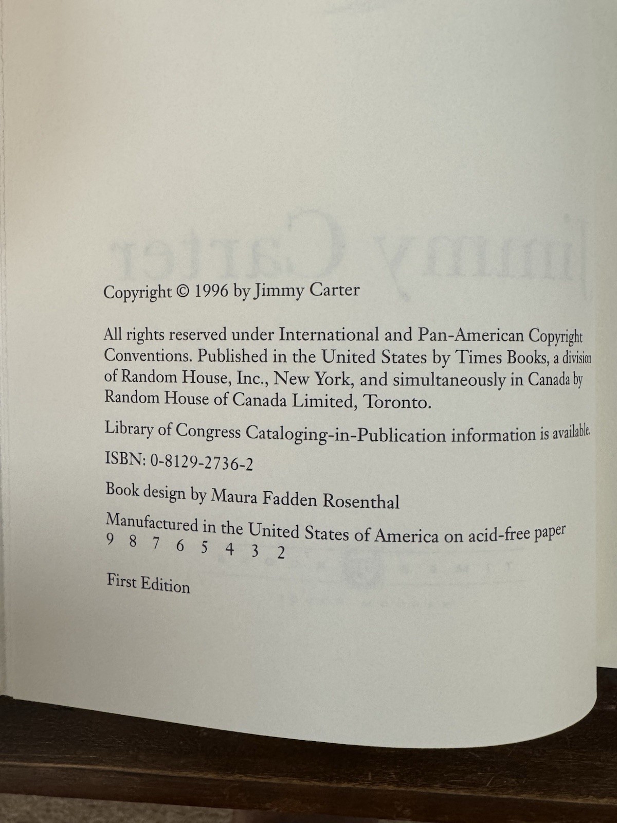 Living Faith By Jimmy Carter SIGNED 1st Edition w/ DJ
