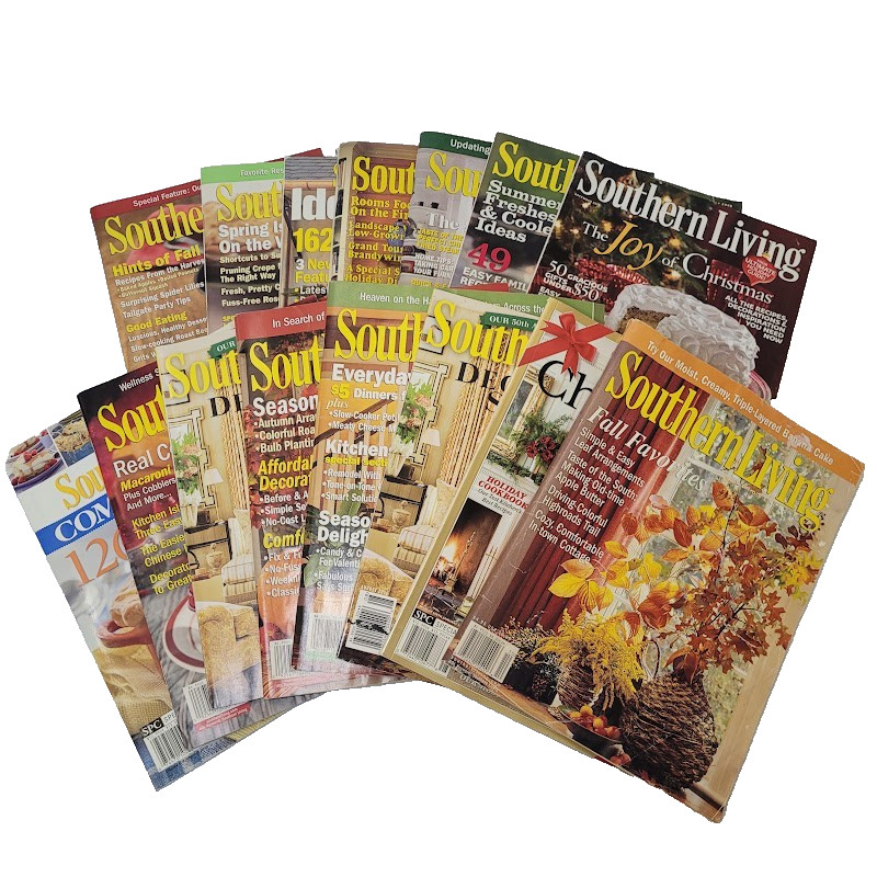 HUGE Southern Living Magazines Lot x15 Bundle 2000s 2010s Special Xmas Cooking