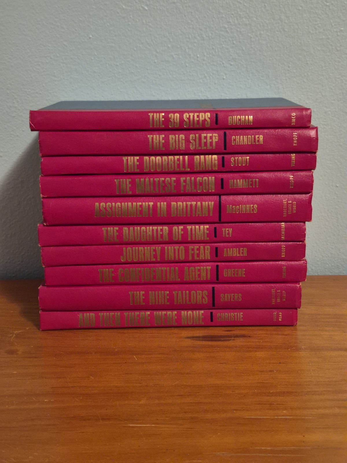10 Hardcover Vintage Mystery Books Novels Collection