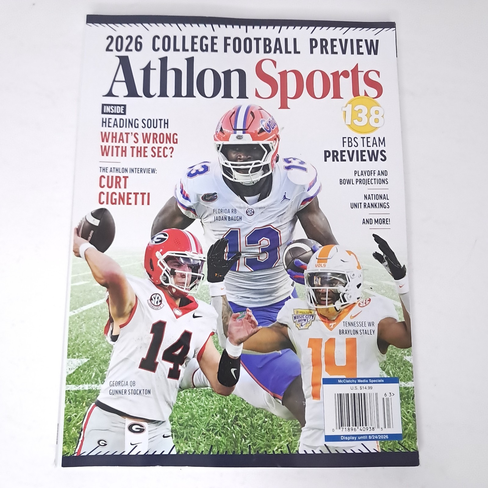 2026 COLLEGE FOOTBALL PREVIEW ATHLON Special Edition Magazine GATORS Georgia NEW