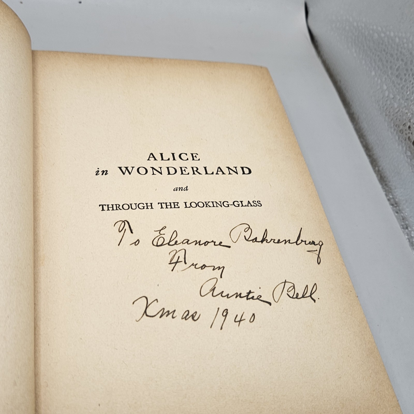 Alice In Wonderland Hardcover Book With DJ World Publishing 1940s