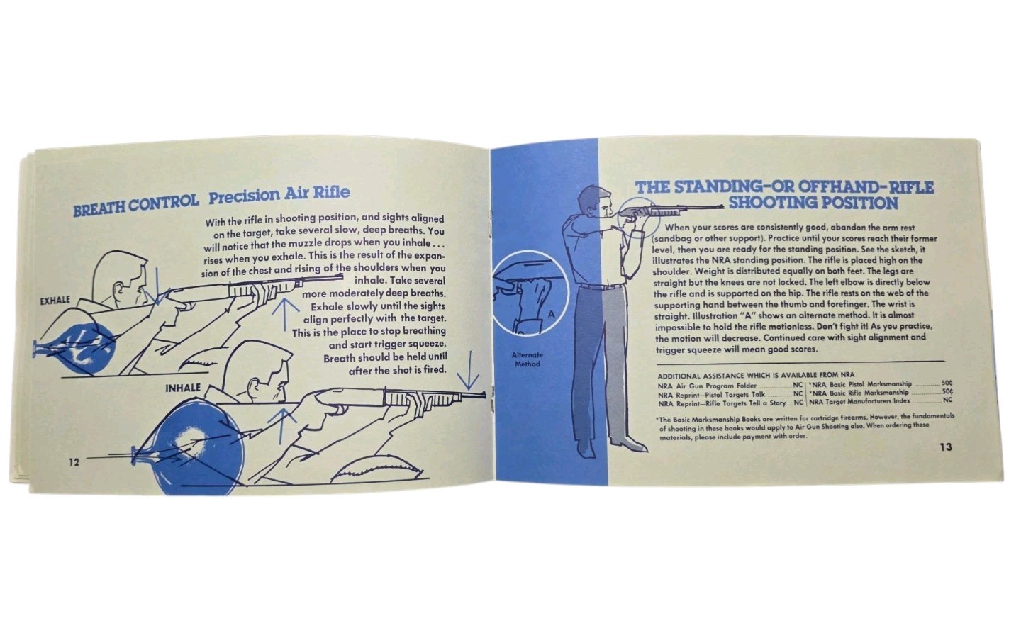 Vintage NRA Air Gun Training Manual Booklet Rifle Pistol Targets Guide
