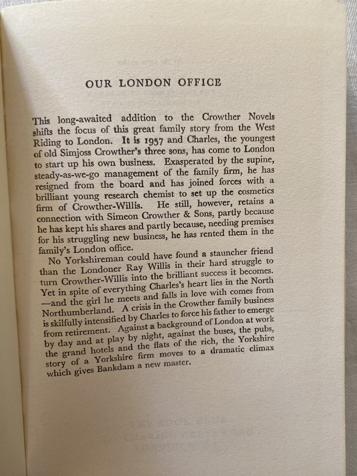 Our London Office Thomas Armstrong 1966 Hardcover Book 1st Edition