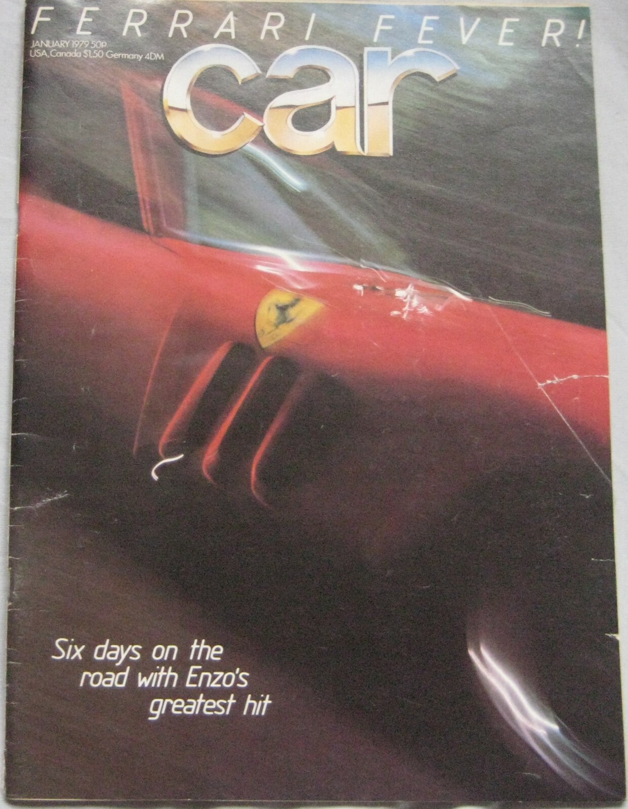 CAR 01/1979 featuring Ferrari 250GTO, MG TC, Chrysler Horizon, VW Golf, Renault