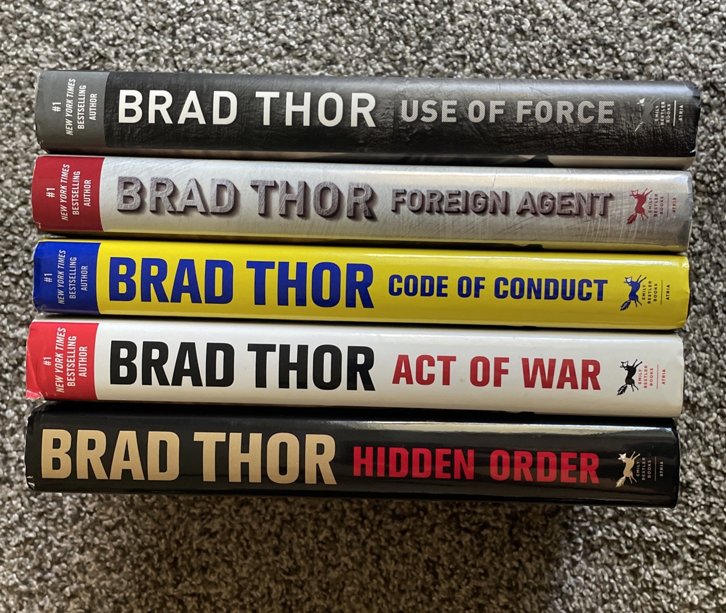 Scot Harvath Lot of 5 Books by Brad Thor. First Edition HCDJ