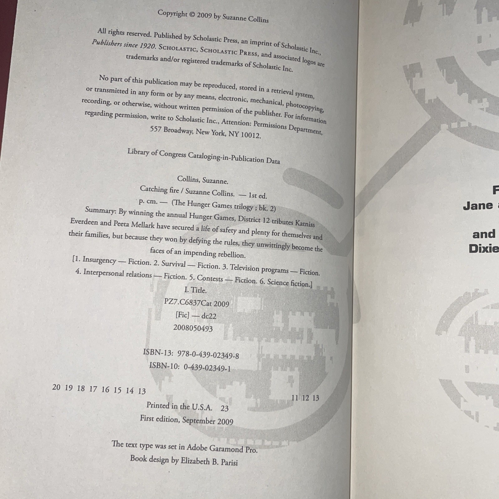 Catching Fire by Suzanne Collins First Edition