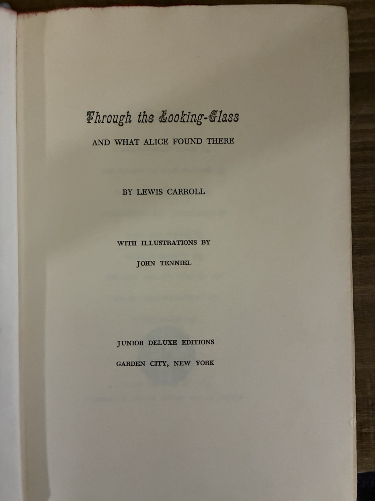 VTG 1956 Through The Looking Glass Junior Deluxe Edition Water Damage