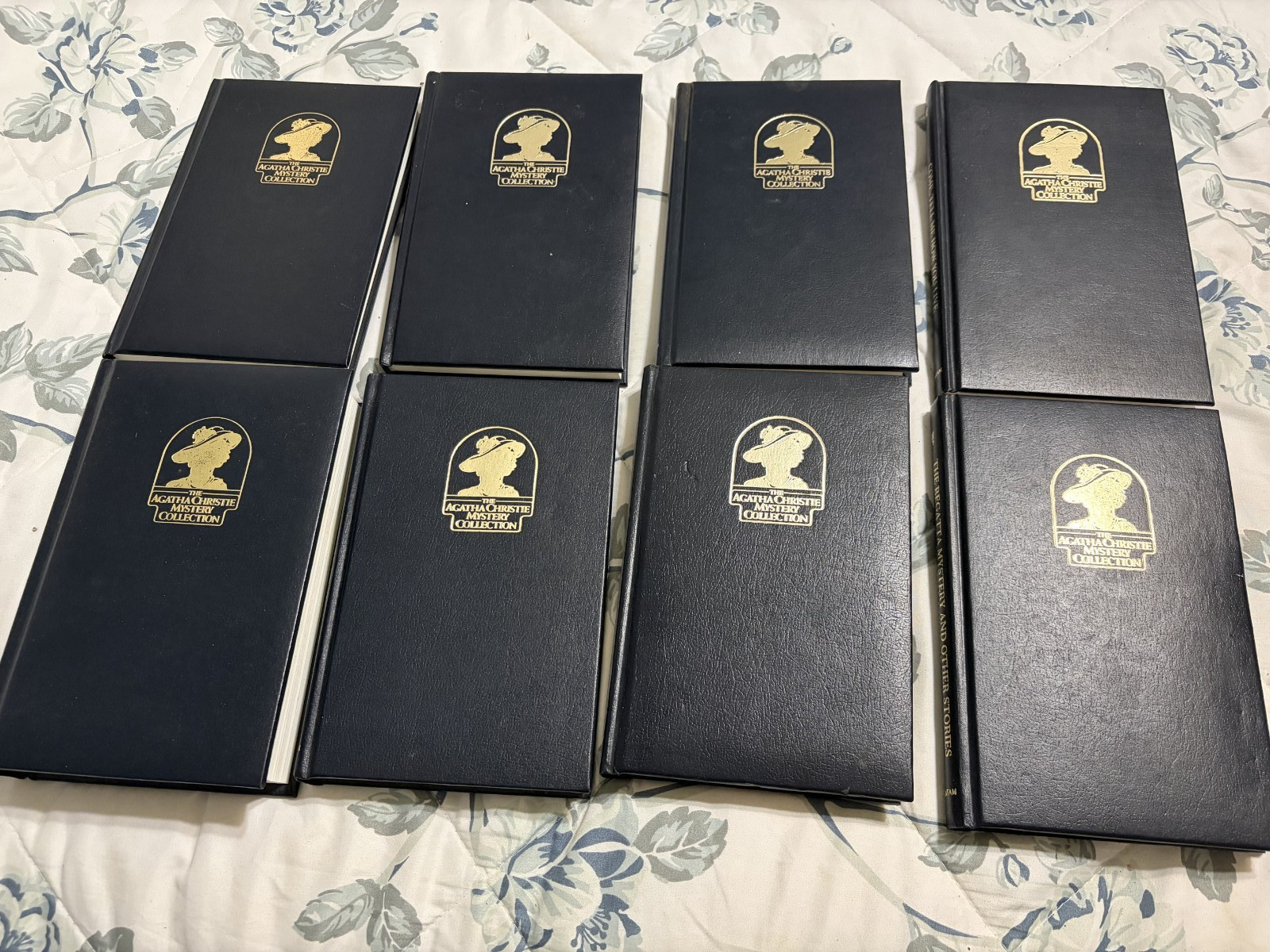 AGATHA CHRISTIE COLLECTION Lot of Eight (8) Faux Leather Bound Books
