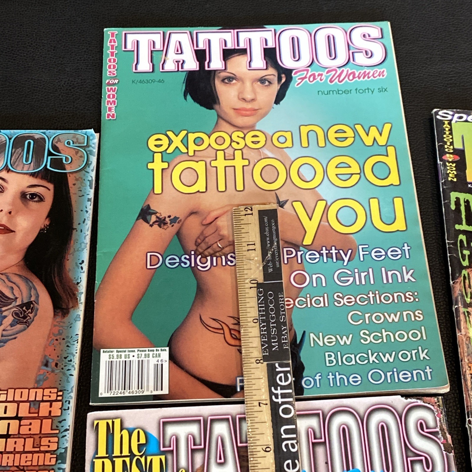TATTOOS FOR WOMEN MAGAZINE Lot 10 1997 1999 2000 2001 2002 2003 Ink Design Ideas