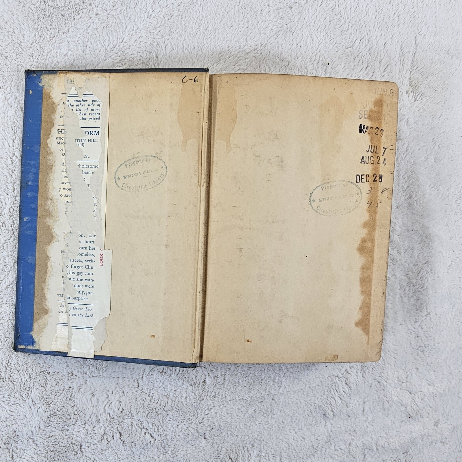 Out of the Storm MARCIA MACDONALD Vintage Library Circulated 1929