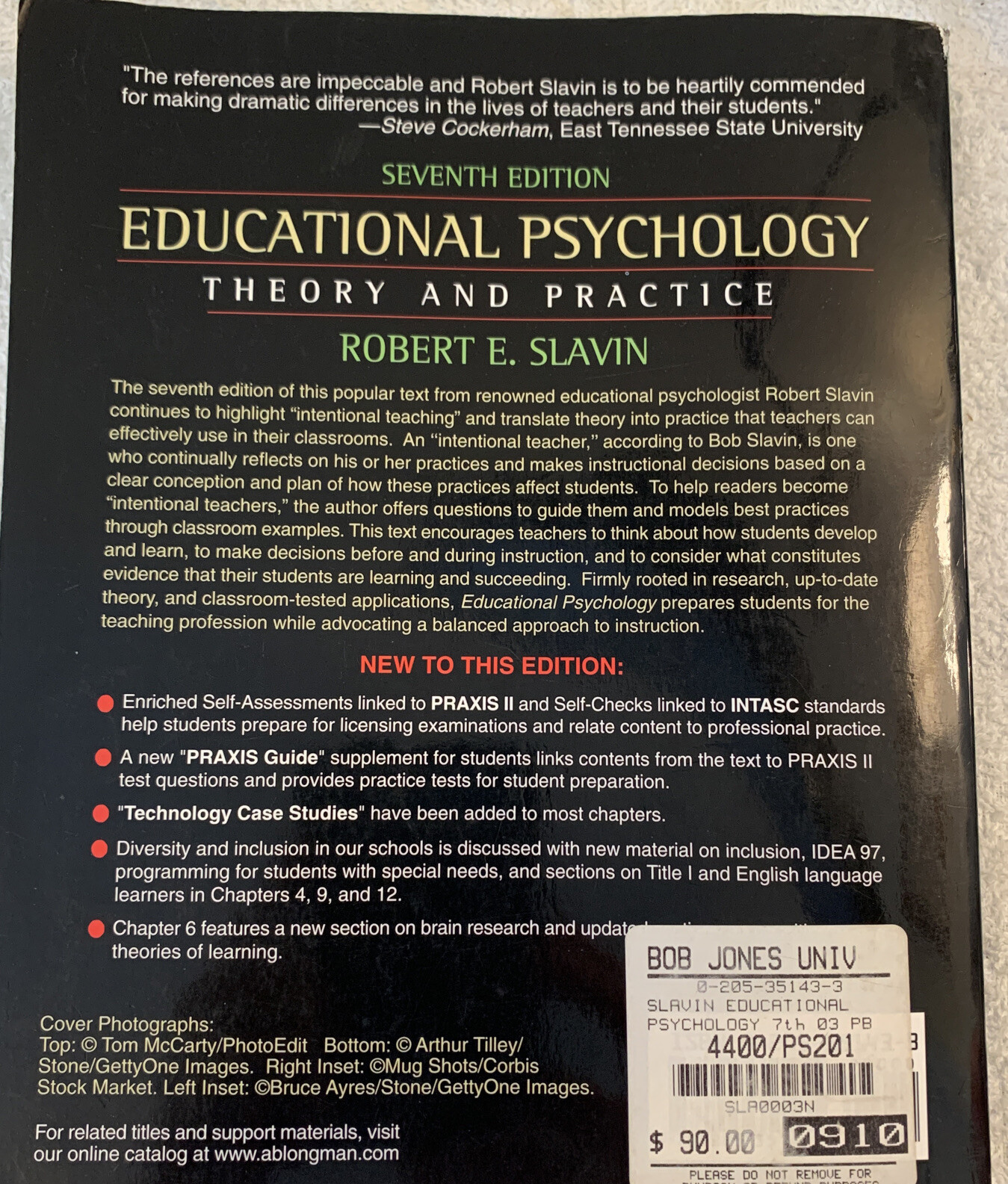 Educational Psychology Theory and Practice Robert E Slavin 7th Edition
