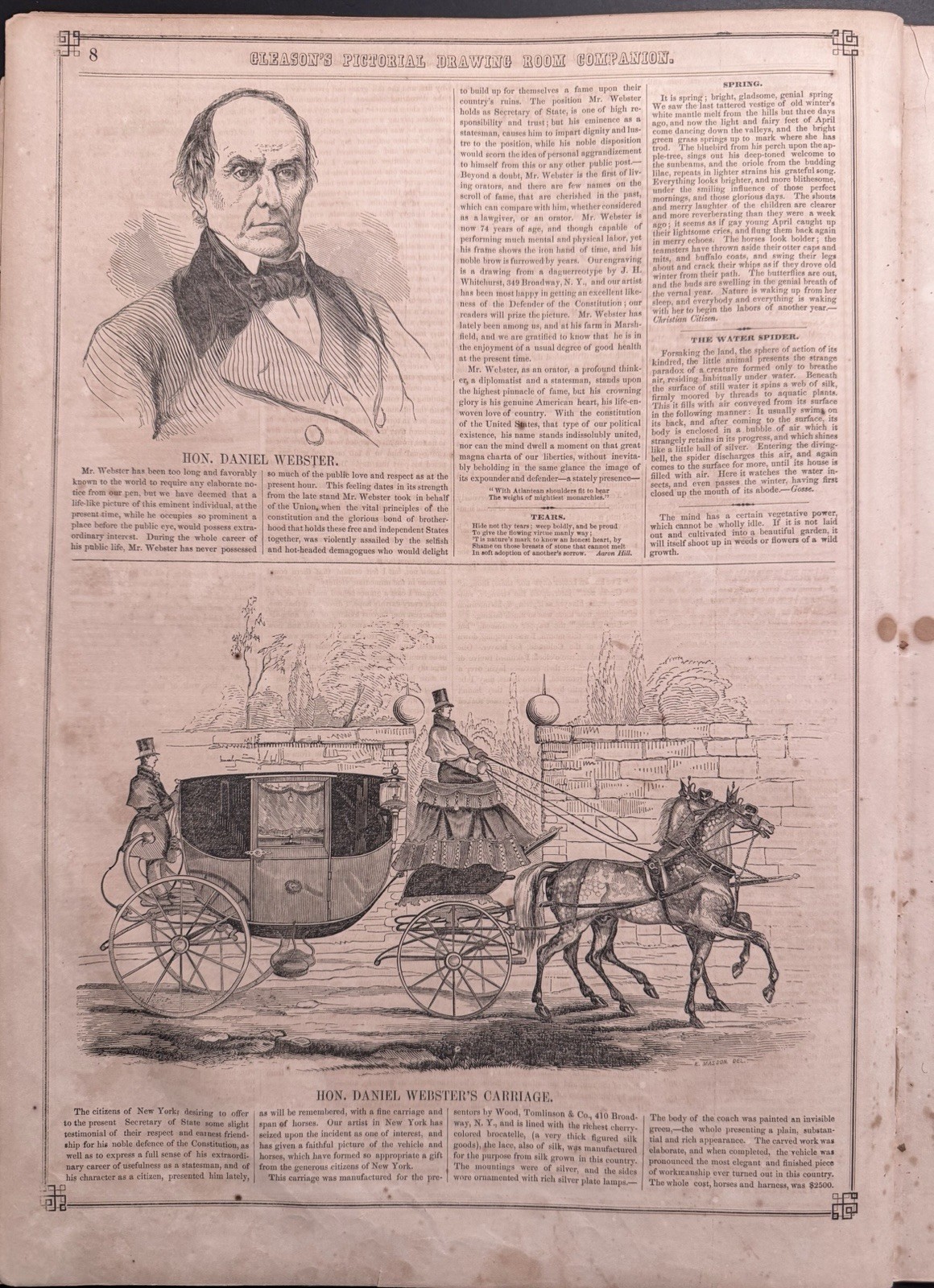 ORIGINAL 1851 GLEASON’S PICTORIAL: FUGITIVE SLAVE SIMMS BOSTON ABOLITIONIST RIOT