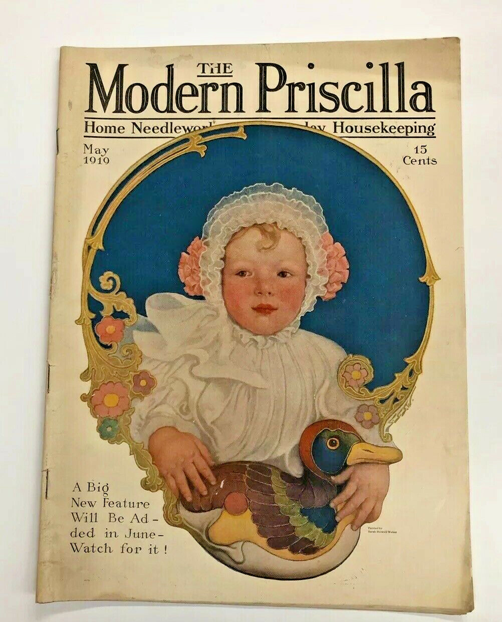 Modern Priscilla Magazine 1919 May Needlework Clothing Fashions Vintage Ads