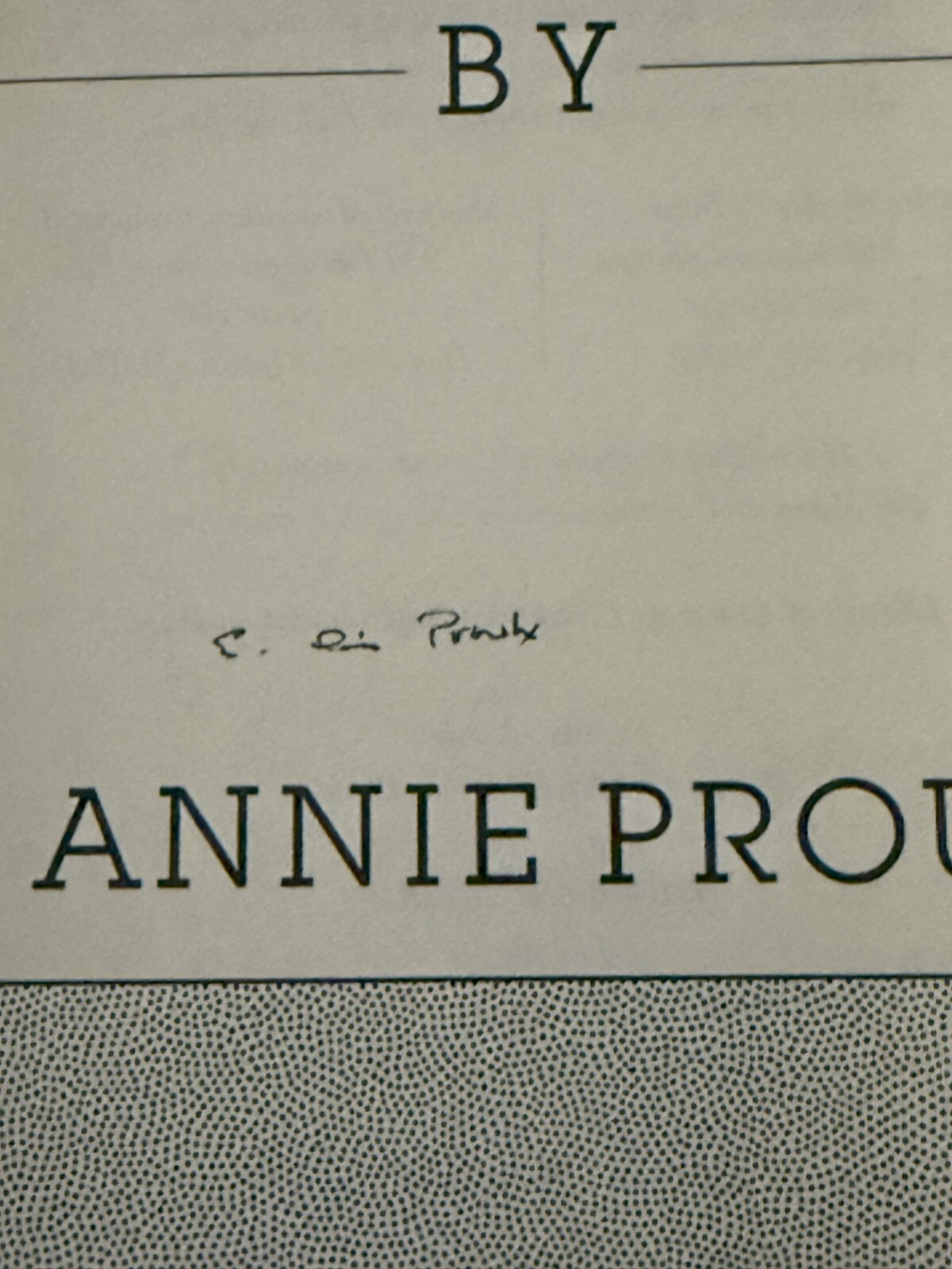 Postcards by Annie Proulx (Association Copy) SIGNED US First Edition