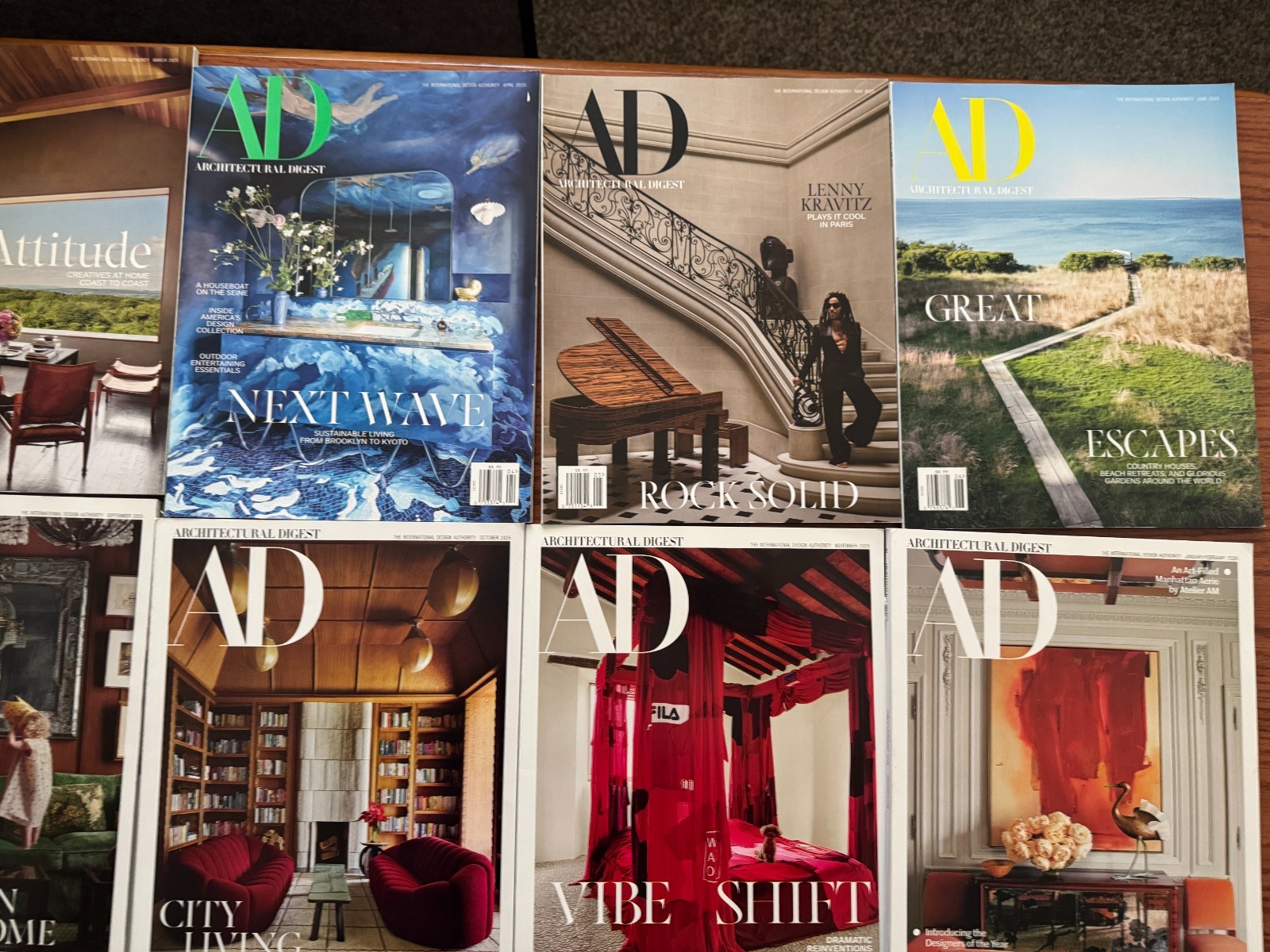 10 ARCHITECTURAL DIGEST MAGAZINE AD Lot ~ 2025 (no Dec) + 2026 Jan/ Feb